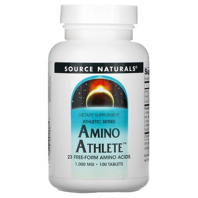 Комплекс амінокислот для спортсменів Source Naturals (Amino Athlete) 1000 мг 100 таблеток