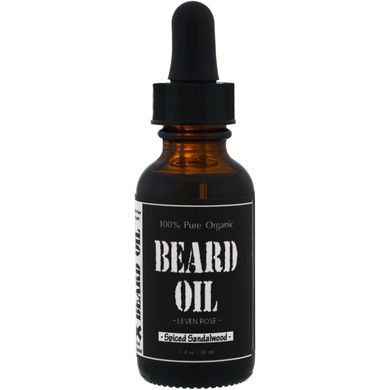 100% чиста органічна олія для бороди, з ароматом сандалового дерева, Leven Rose, 1 р унц (30 мл)