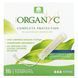 Organic tampons, compact, Organyc, 16 super-absorbent tampons.