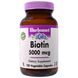 Біотин, Bluebonnet Nutrition, 5000 мкг, 120 капсул в рослинній оболонці фото